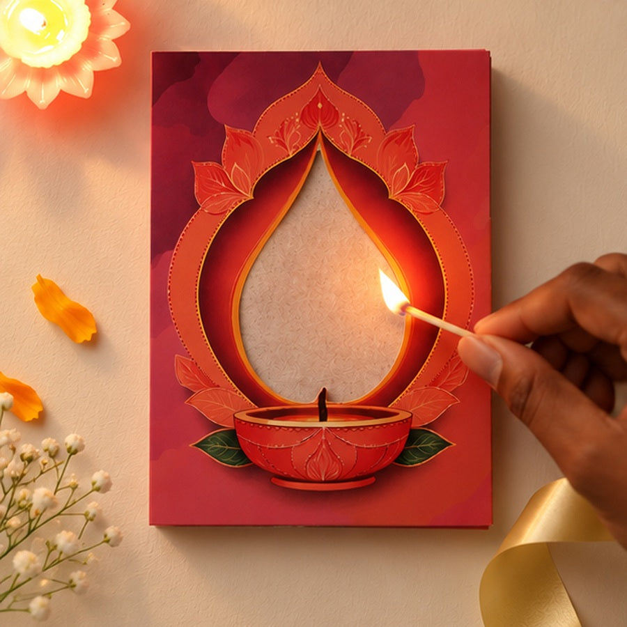 Diya Lighting Card