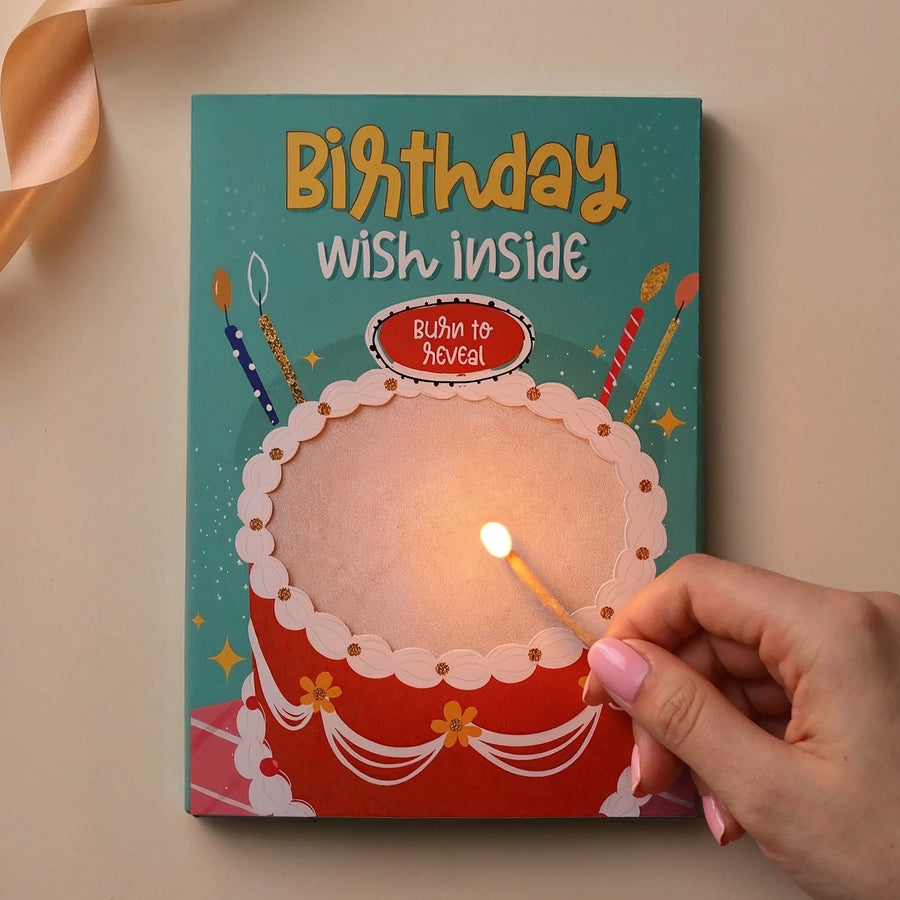 Birthday Hidden Message Fire Card