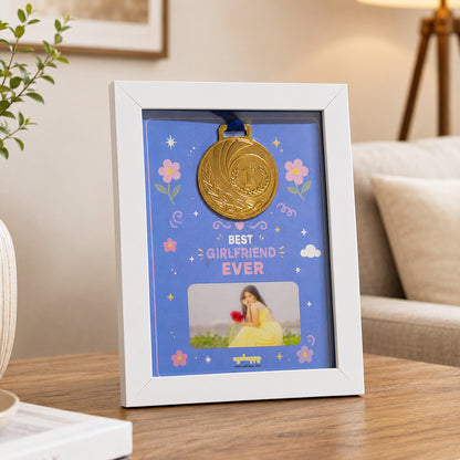 World's Best Girlfriend Custom Medal Frame