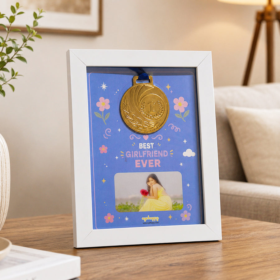 World's Best Girlfriend Custom Medal Frame