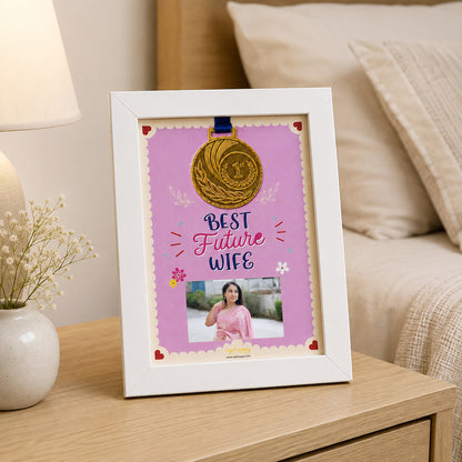 World's Best Future Wife Custom Medal Frame
