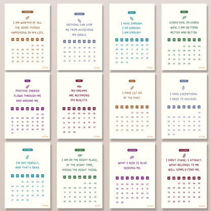 Affirmation Calendar Combo