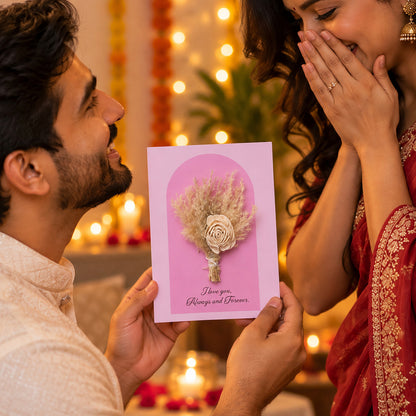 Karwa Chauth Bouquet Card