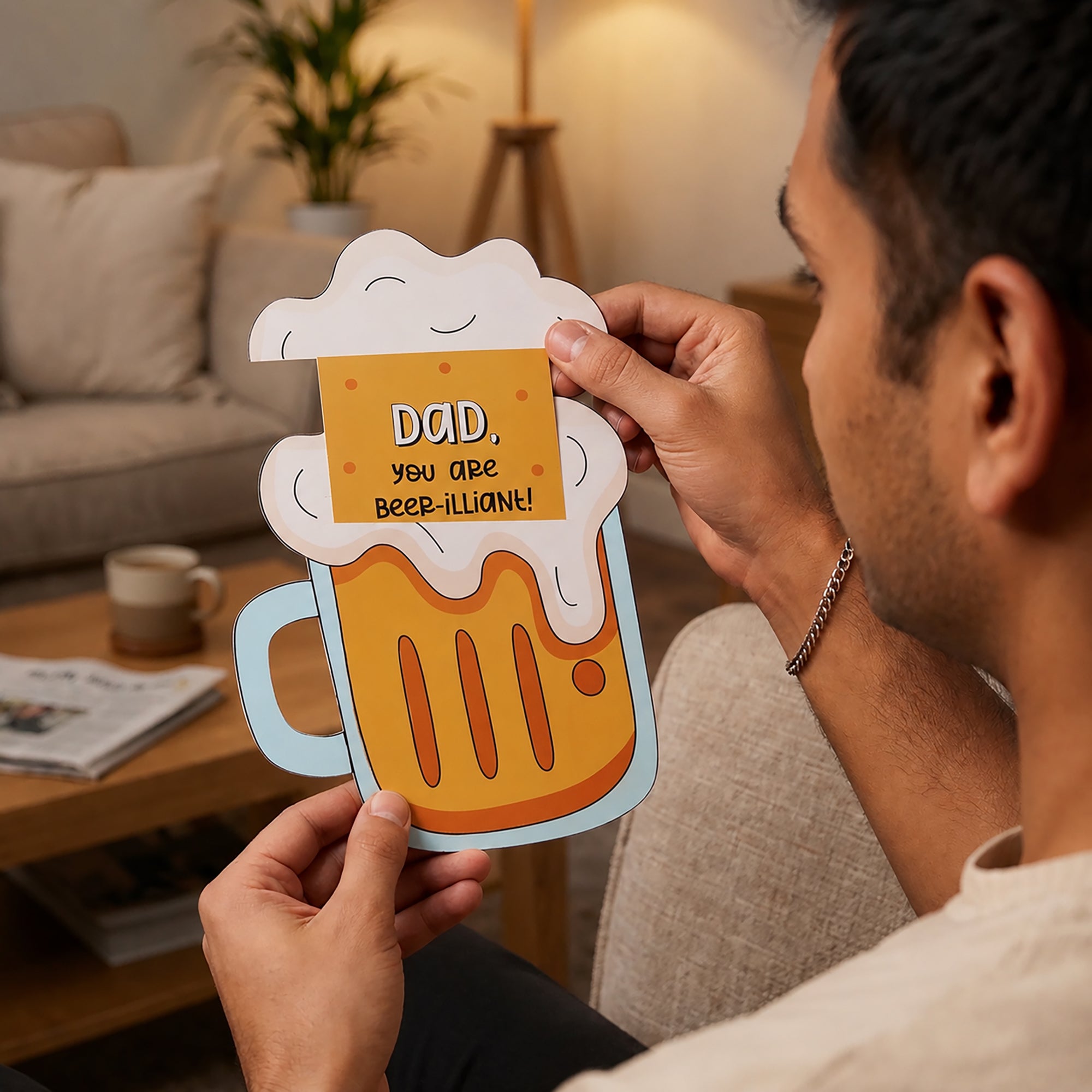 Pull Beer Mug Card