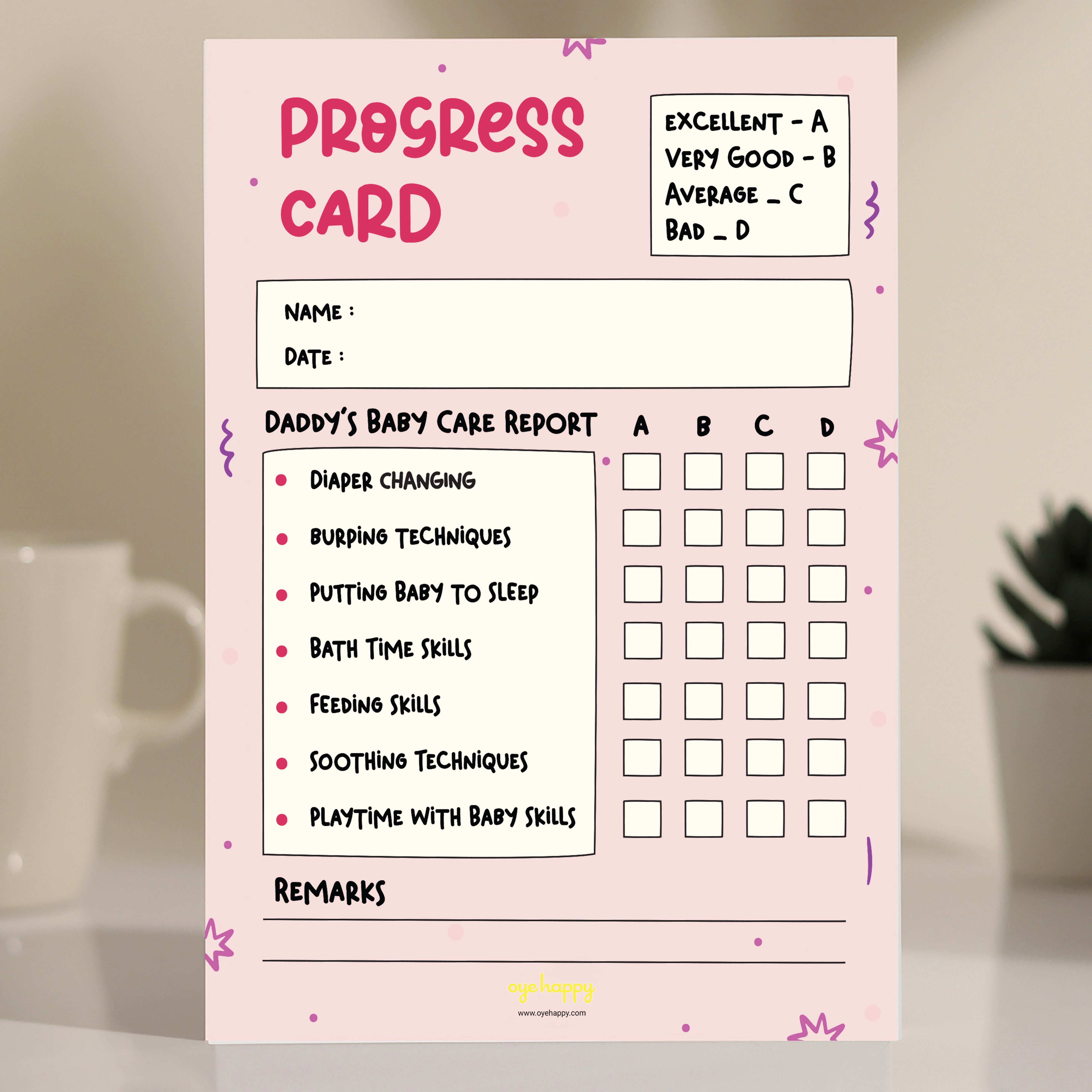 Report Card for New Dads