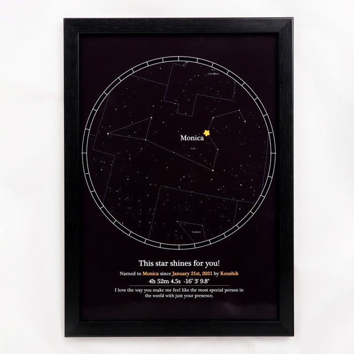 Name a Star Frame - Anniversary Gift for Hubby, Wife, Birthday Gift for ...