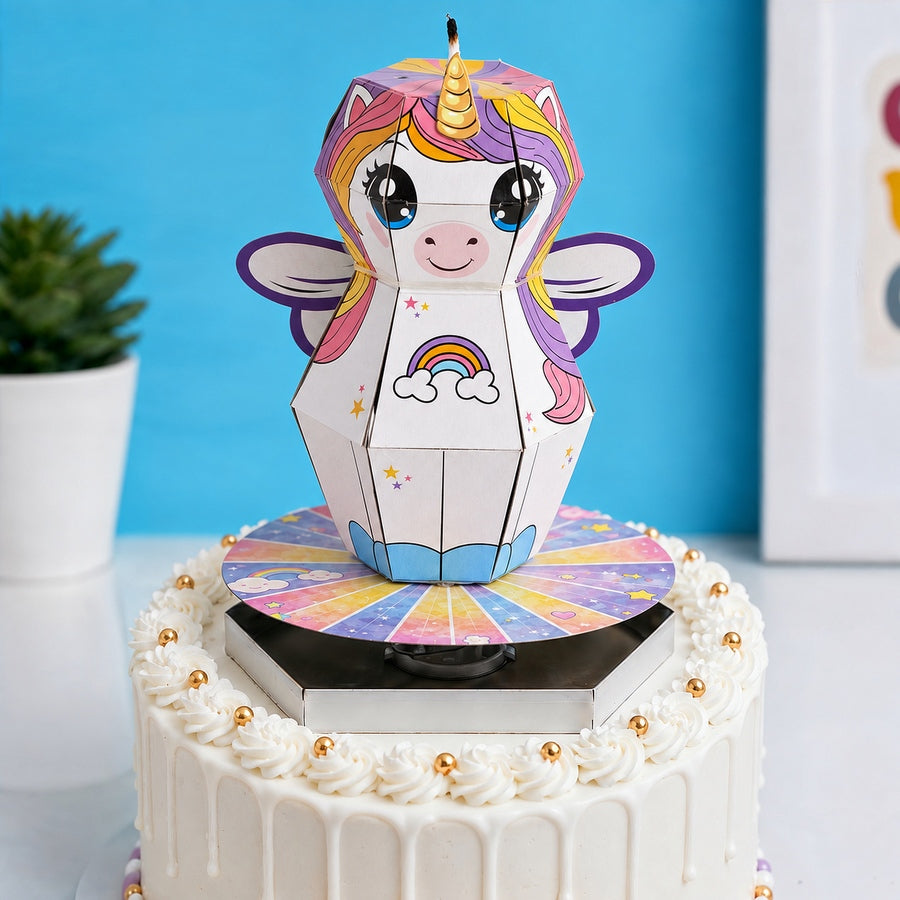 Unicorn Pop-Up Birthday Candle (Set of 2)
