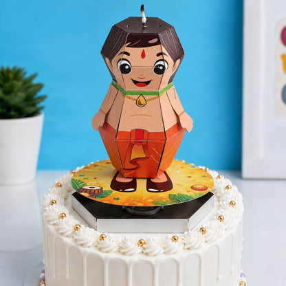 Village Boy Pop-Up Birthday Candle