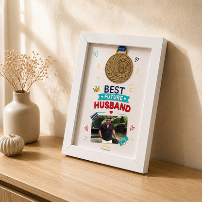 World's Best Future Husband Custom Medal Frame