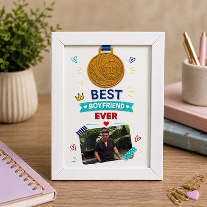 World's Best Boyfriend Custom Medal Frame
