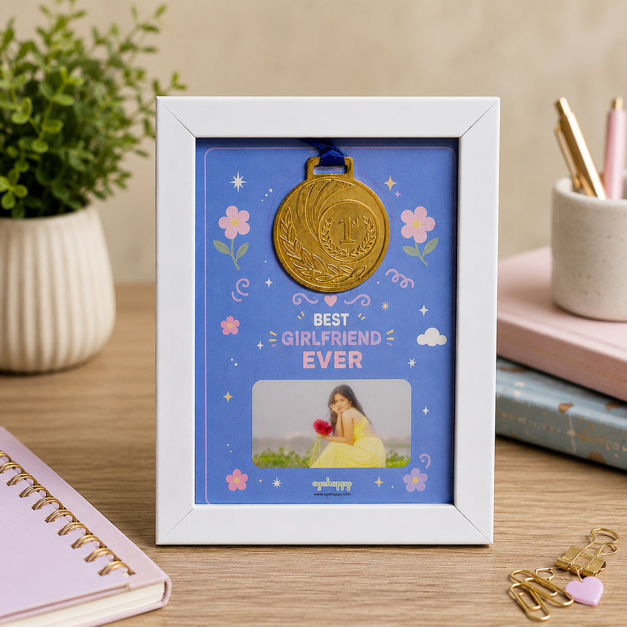 World's Best Girlfriend Custom Medal Frame