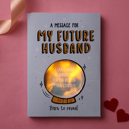 Future Husband Hidden Message Fire Card
