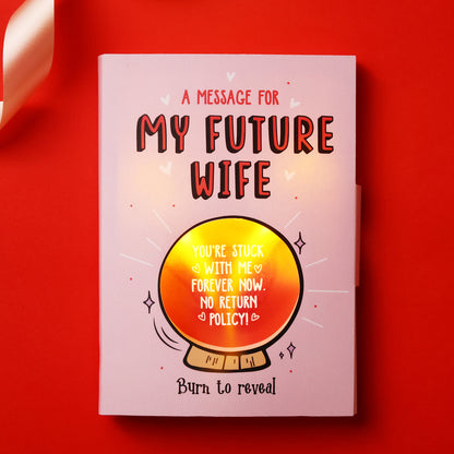 Future Wife Hidden Message Fire Card