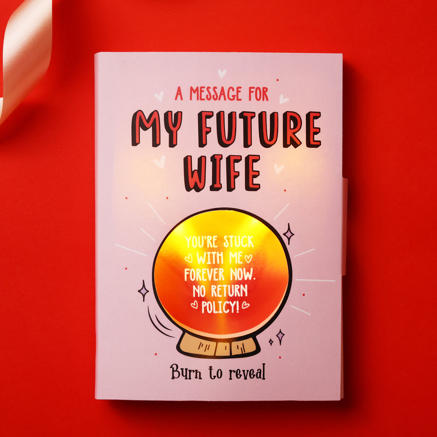 Future Wife Hidden Message Fire Card