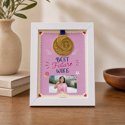 World's Best Future Wife Custom Medal Frame