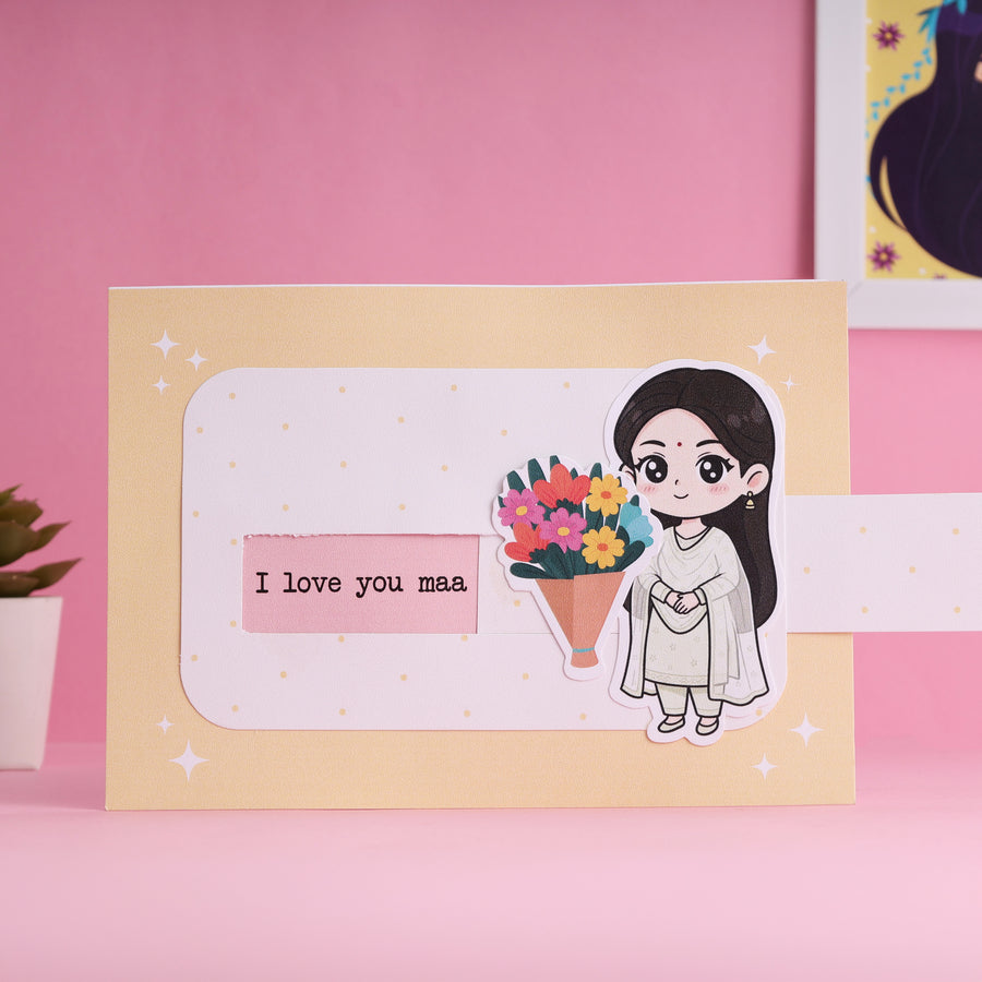 I Love You Maa Sliding Card
