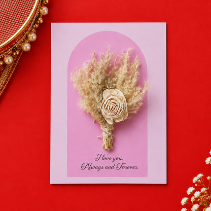 Karwa Chauth Bouquet Card
