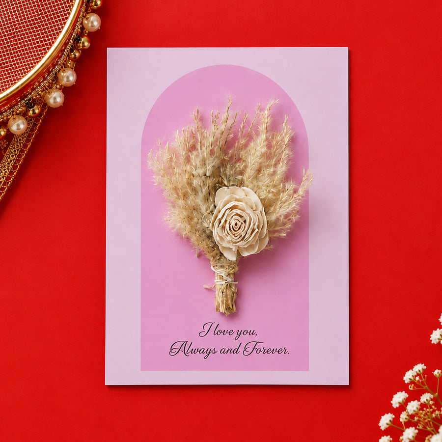 Karwa Chauth Bouquet Card