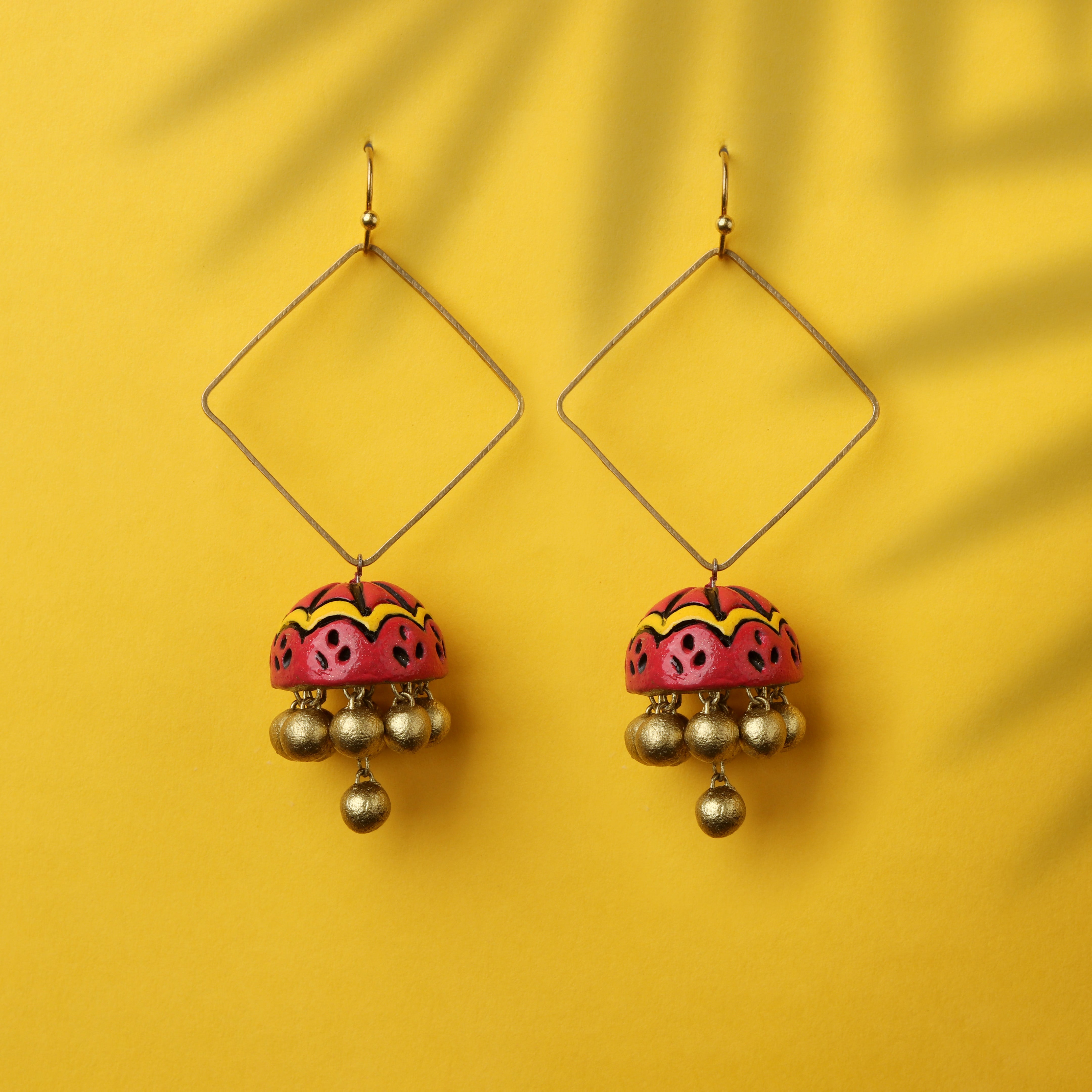 Terracotta Red Jhumka
