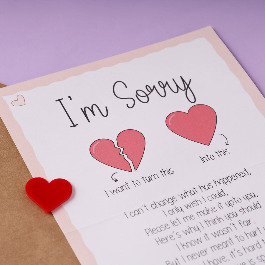 Sorry Greeting Card – Express Your Apology with Heartfelt Words – Oye Happy