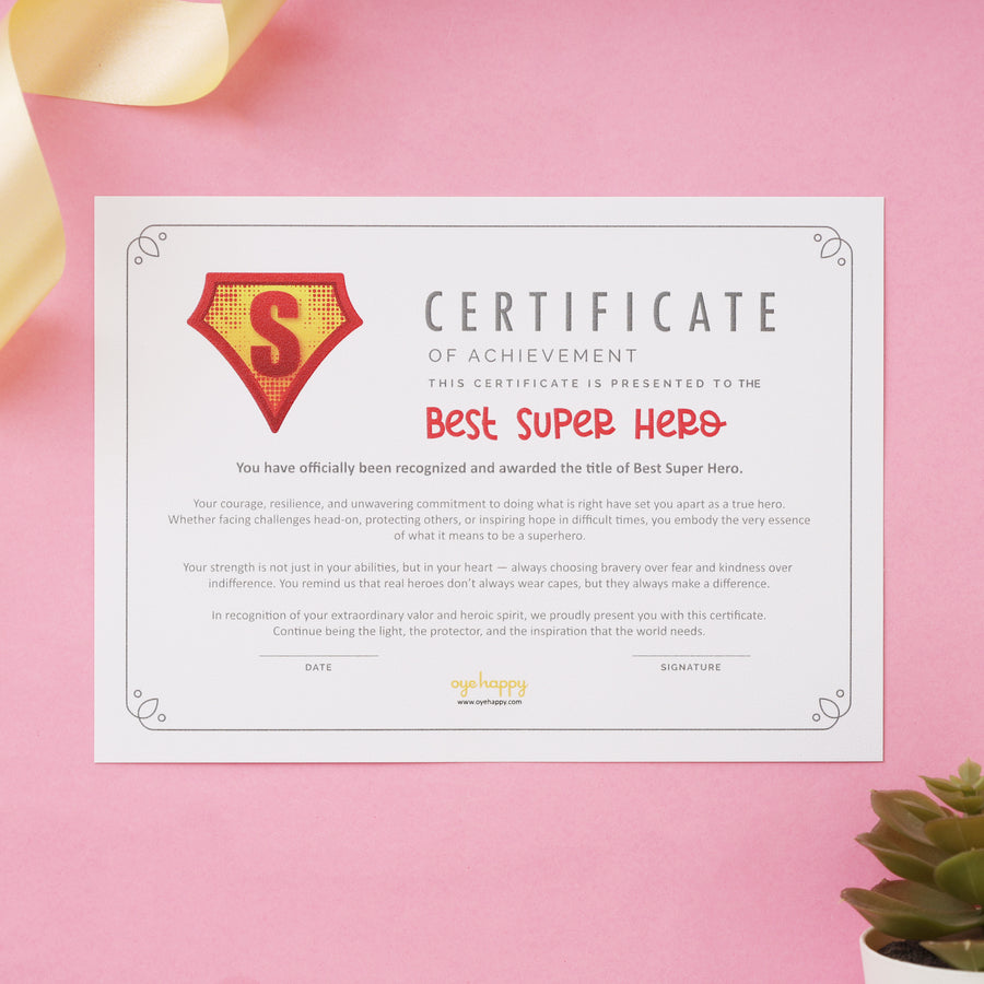 Superhero Certificate