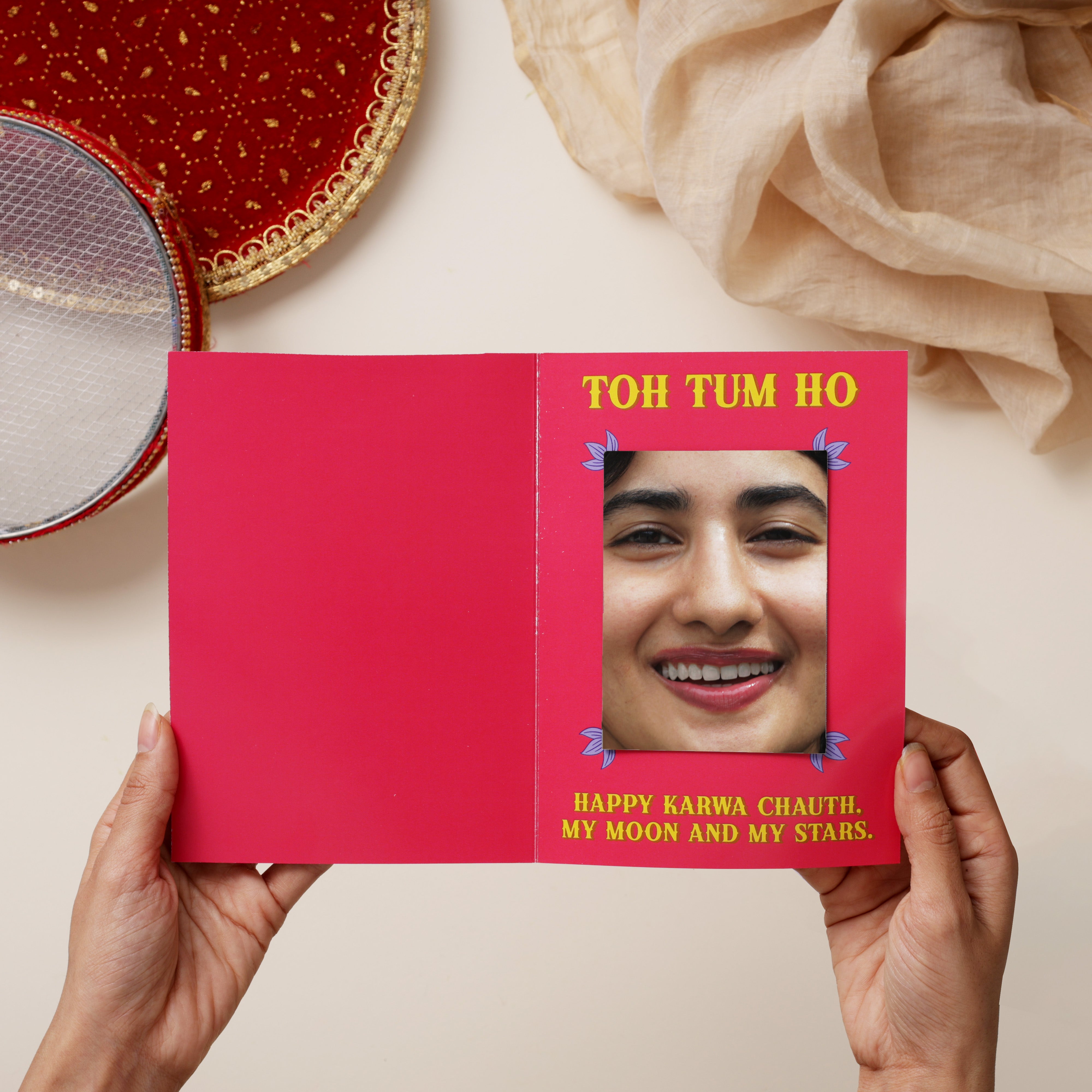 Karwa Chauth Mirror Card