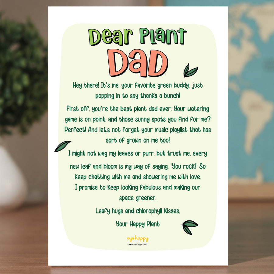 Plant Dad Letter