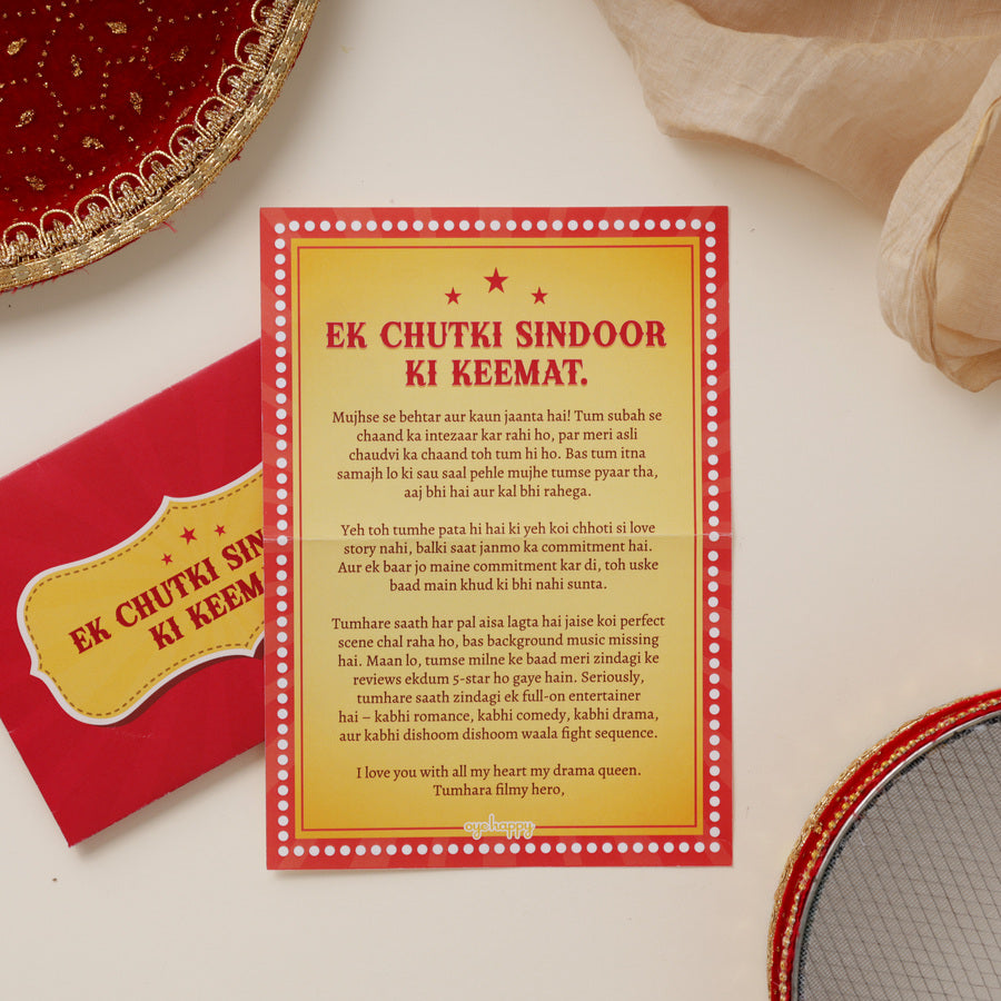 Bollywood Letter Karwa Chauth