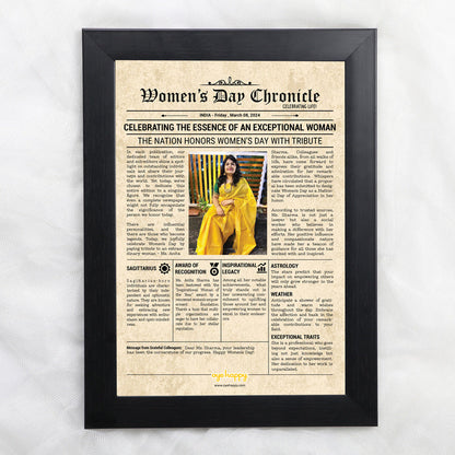 Women's Day Chronicles - A3 With Glass ( 29.72 x 41.91 cm)
