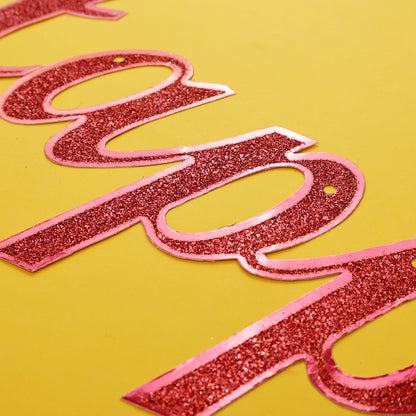 Propcon Happy Anniversary Glitter Metallic Banner