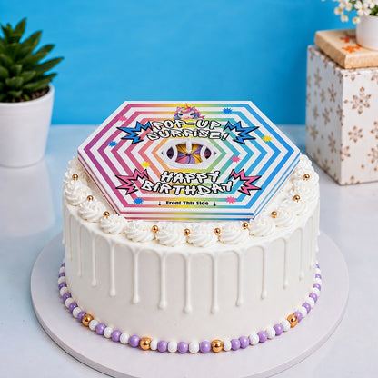 Unicorn Pop-Up Birthday Candle (Set of 2)