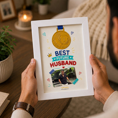 World's Best Future Husband Custom Medal Frame