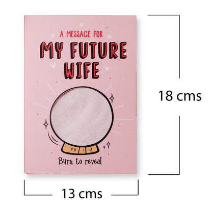 Future Wife Hidden Message Fire Card