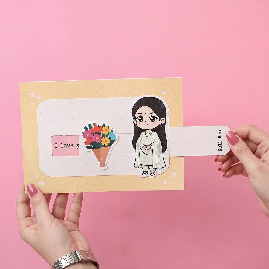 I Love You Maa Sliding Card