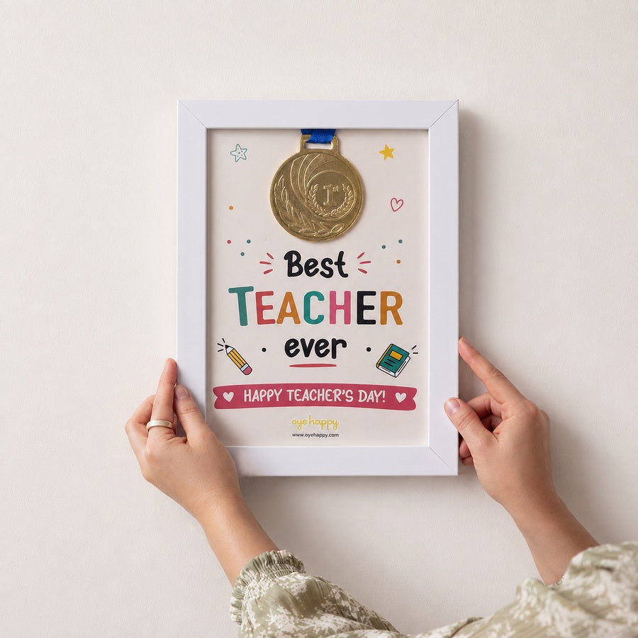 Best Teacher Medal Frame