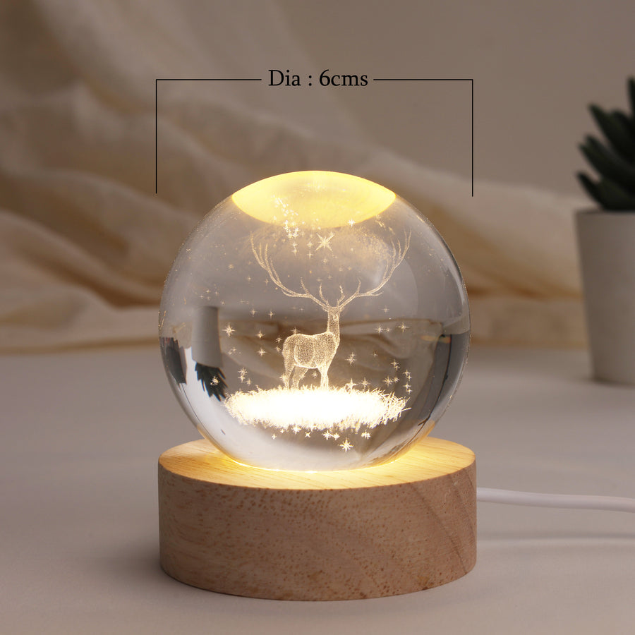 Reindeer Globe Lamp