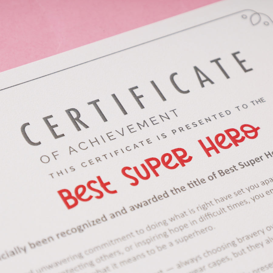 Superhero Certificate
