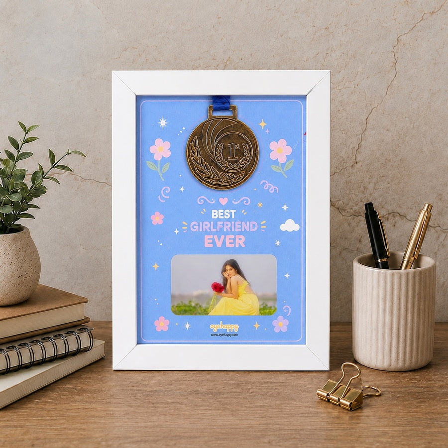 World's Best Girlfriend Custom Medal Frame