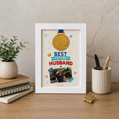 World's Best Future Husband Custom Medal Frame