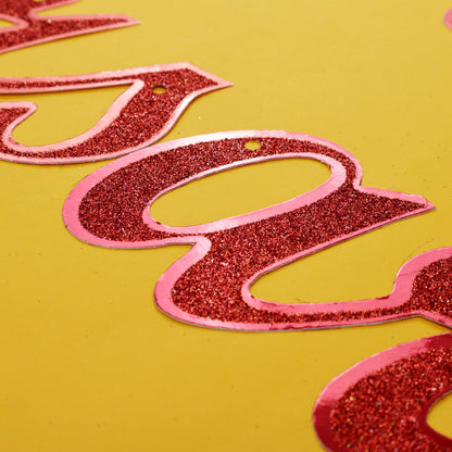 Propcon Happy Anniversary Glitter Metallic Banner