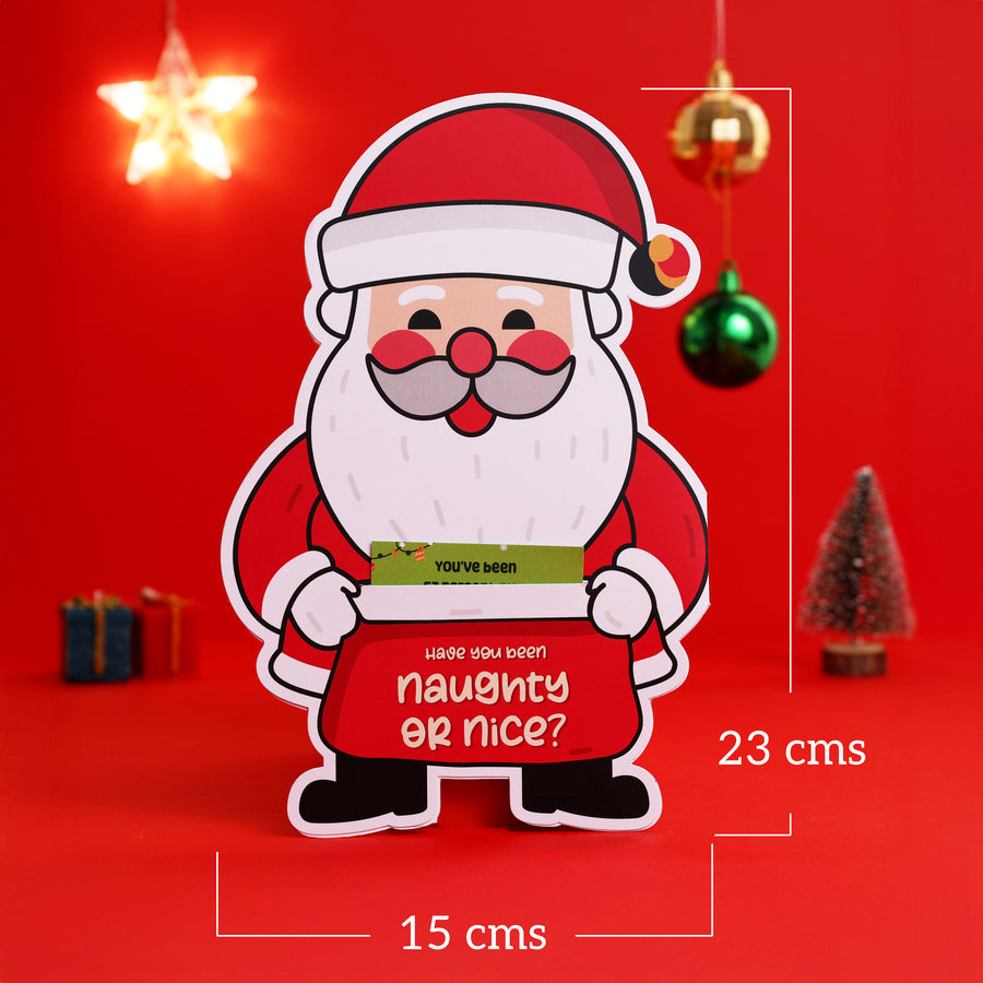 Naughty or Nice Santa Card