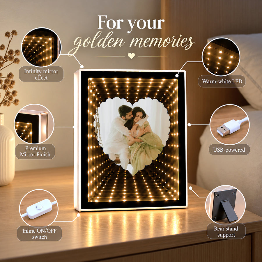 Infinity Glow Heart Frame