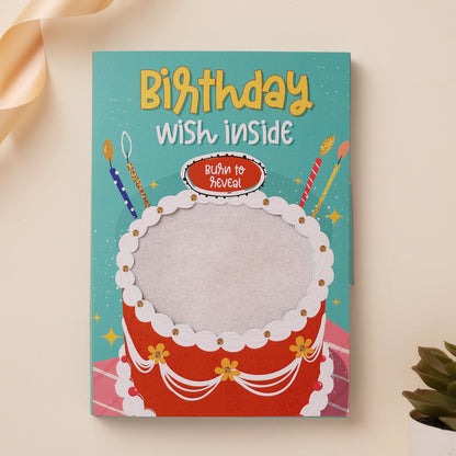 Birthday Hidden Message Fire Card