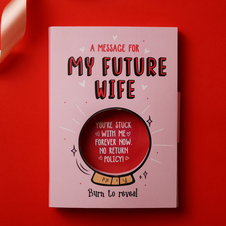 Future Wife Hidden Message Fire Card
