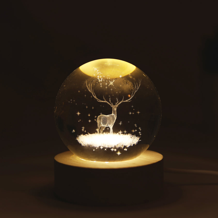 Reindeer Globe Lamp