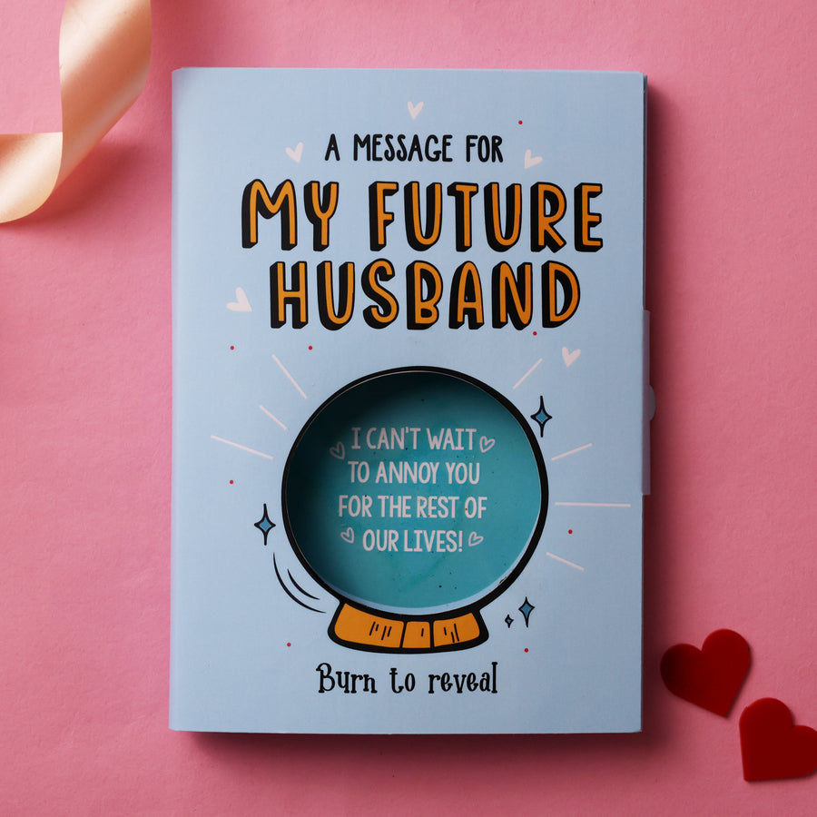 Future Husband Hidden Message Fire Card