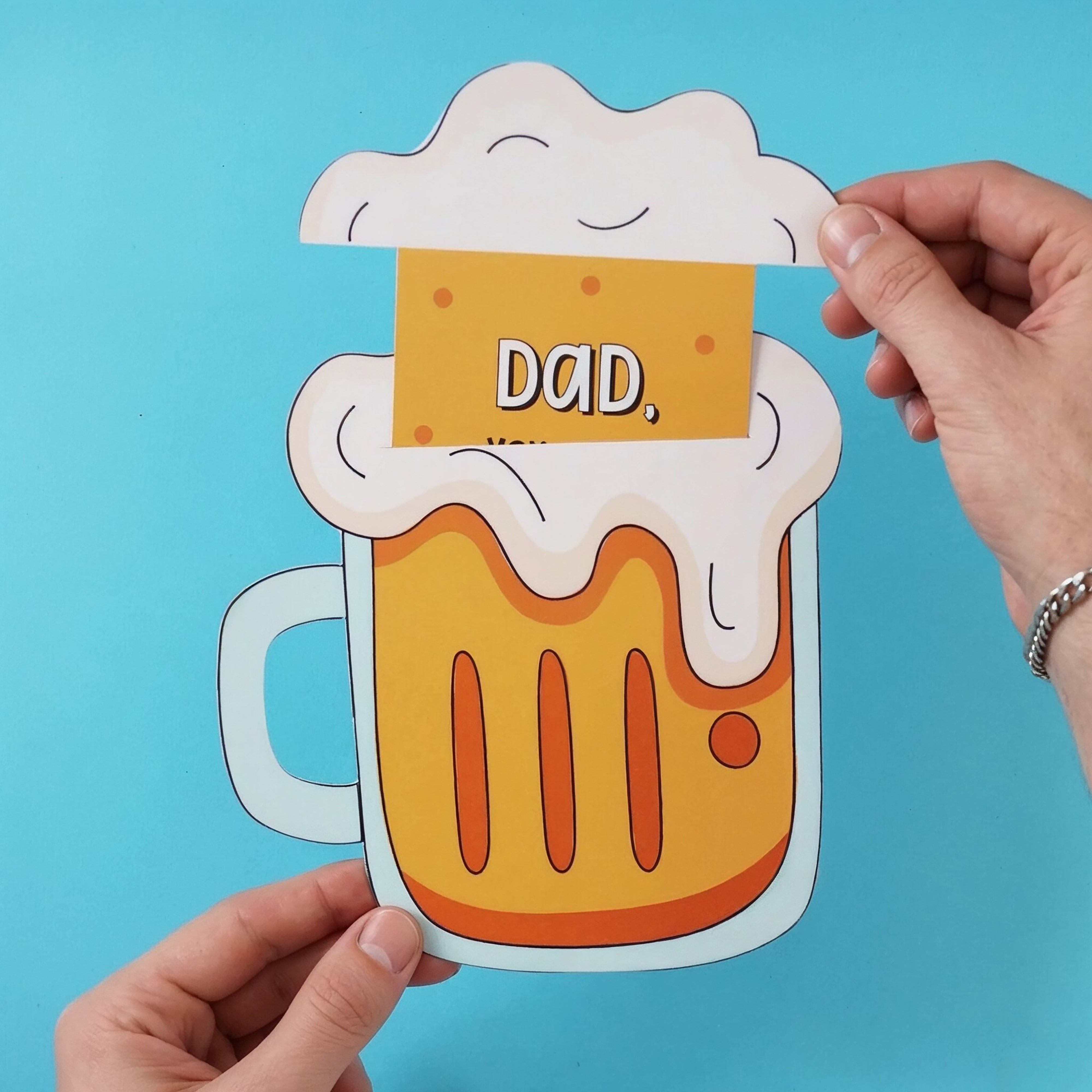 Pull Beer Mug Card