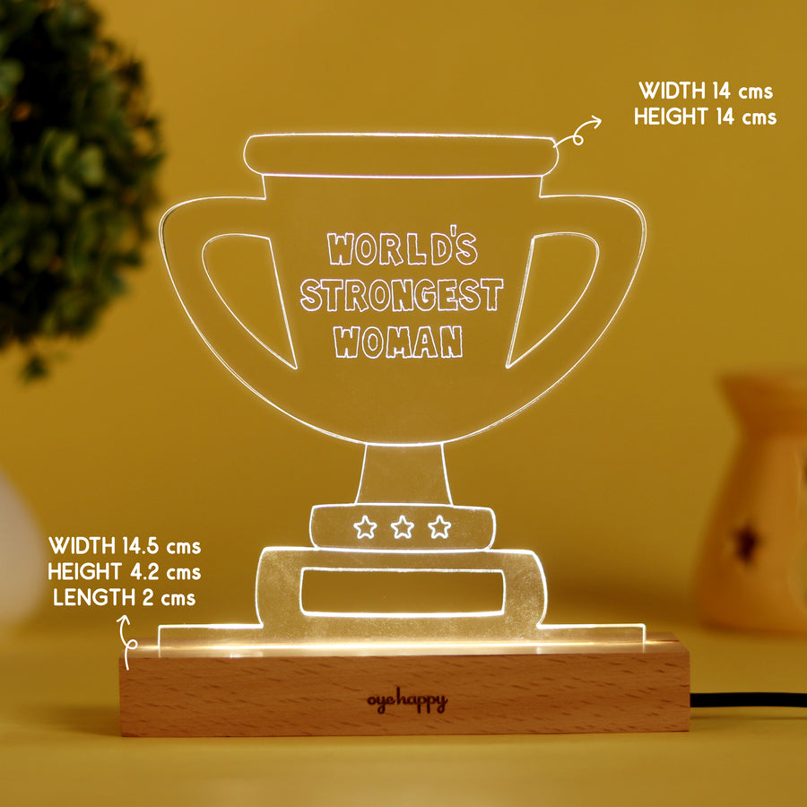 LED Women's Day Trophy