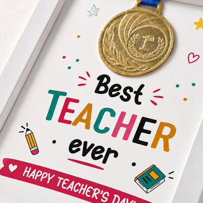 Best Teacher Medal Frame