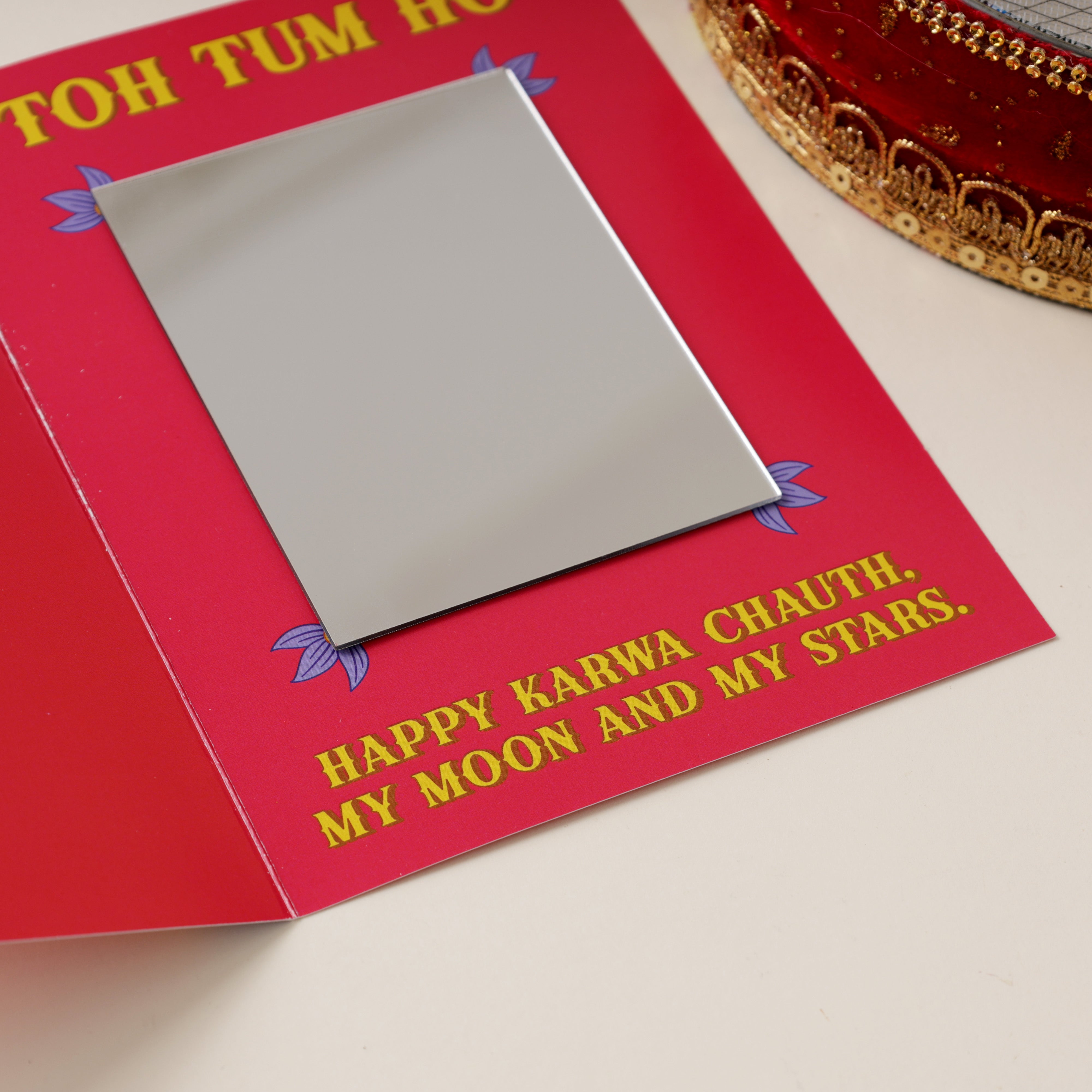 Karwa Chauth Mirror Card